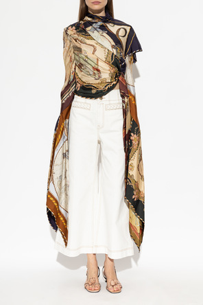 Zimmermann Top de seda con lazo decorativo en el lateral