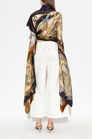 Zimmermann Top de seda con lazo decorativo en el lateral