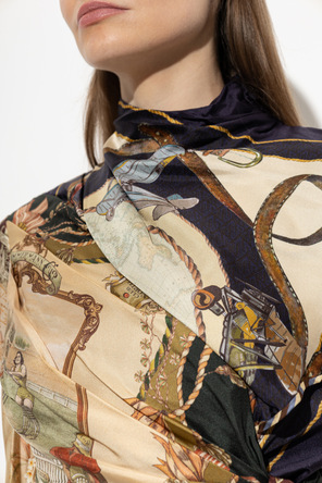 Zimmermann Top de seda con lazo decorativo en el lateral