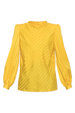 Silk top with long sleeves