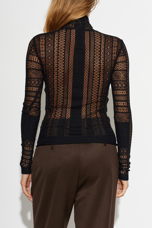 Alexander McQueen Lace top with a distinctive skull motif