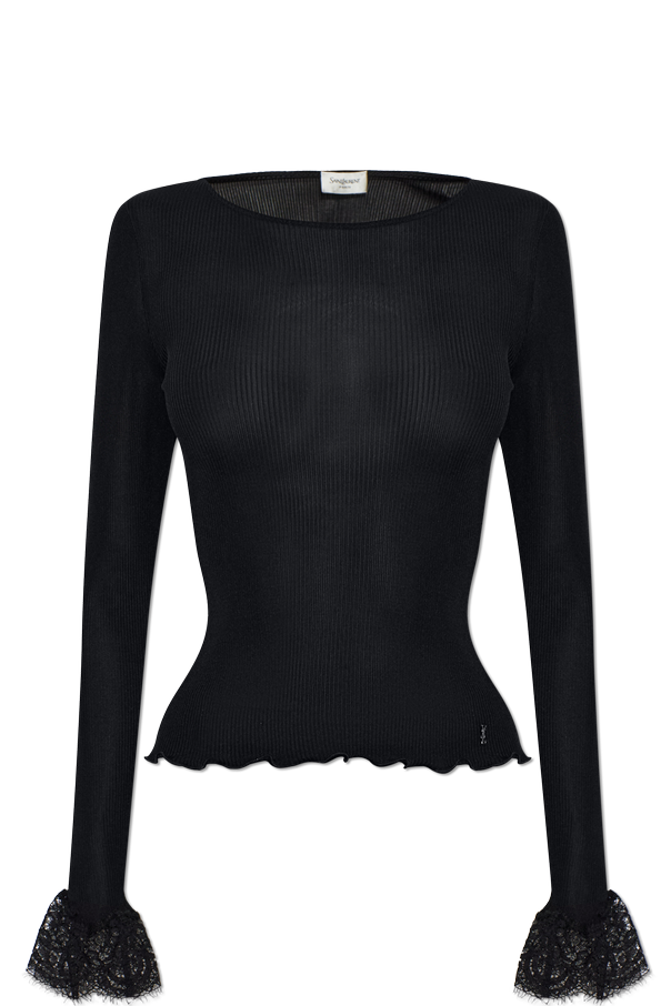 Saint Laurent Silk top with logo