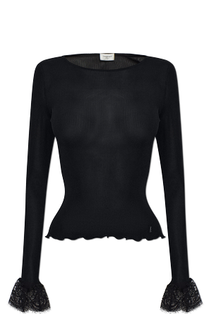 Silk top with logo