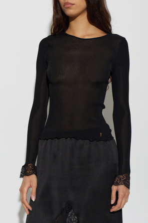 Saint Laurent Silk top with logo