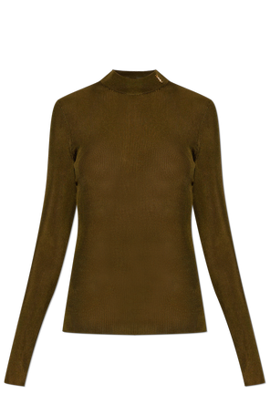 Blusa de seda con logo