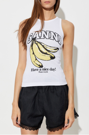 Ganni Top with a print