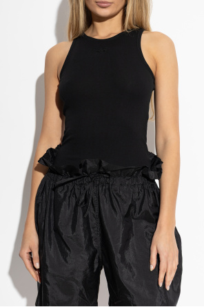 Ganni Ribbed sleeveless top