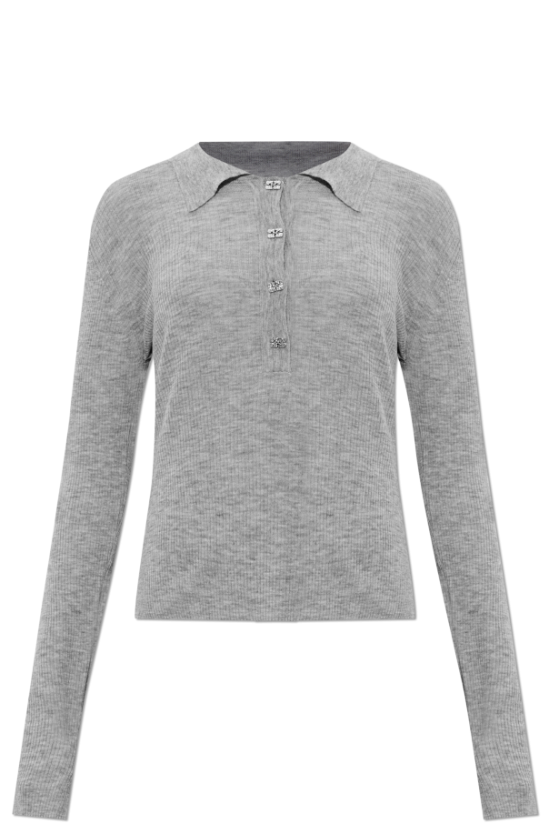 Slim-fit wool polo od Ganni