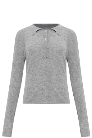 Slim-fit wool polo