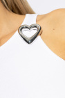Blumarine WHITE Top with a heart-shaped appliqué