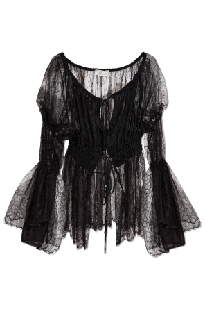 Lace top with long sleeves