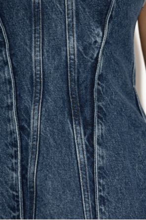 AGOLDE Strapless denim top