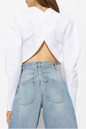 Alaïa Cropped top with standing collar