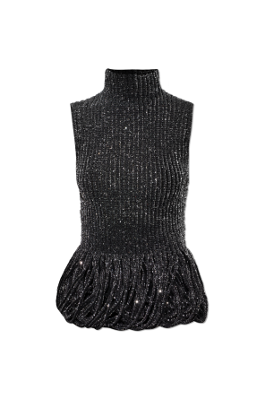 Sleeveless turtleneck top