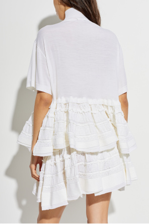 Alaïa Top mit Turtleneck und Volants