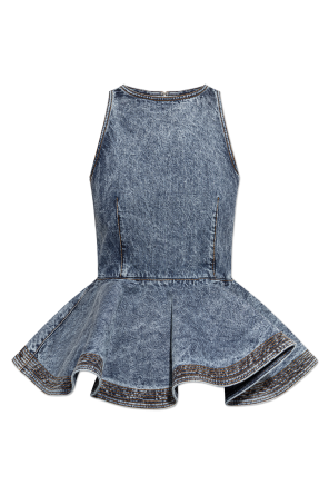 Jeansowy top z baskinką