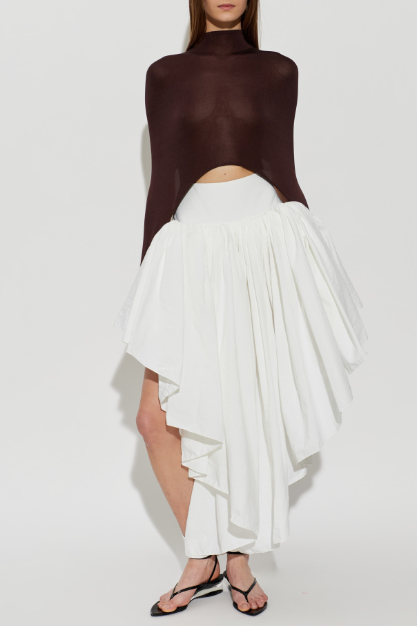 Alaïa Jedwabny top ze stójką