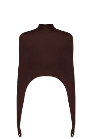 Silk top with turtleneck