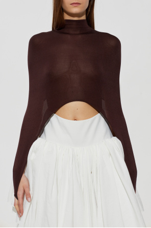Alaïa Jedwabny top ze stójką