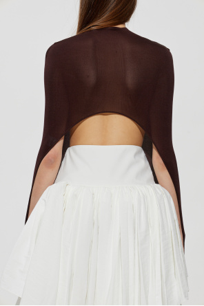 Alaïa Jedwabny top ze stójką