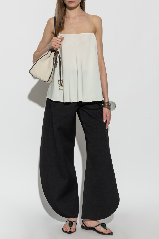 Alaïa Satin top tied at the sides