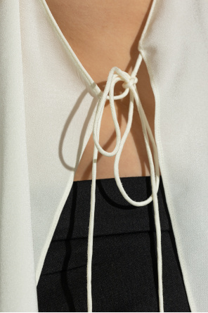 Alaïa Satin top tied at the sides