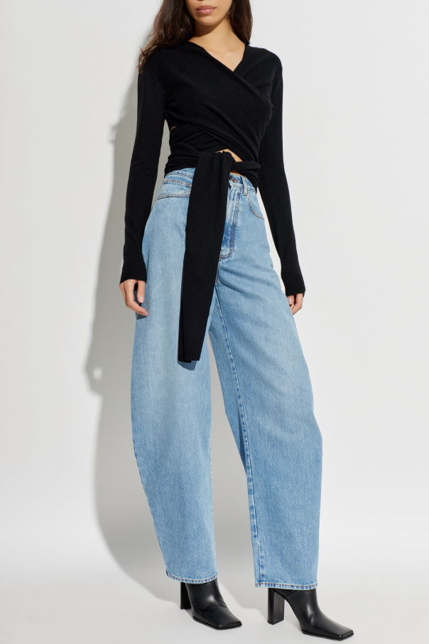 Alaïa Cárdigan con lazada decorativa