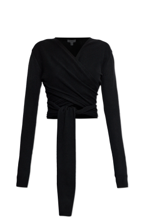 Cárdigan con lazada decorativa