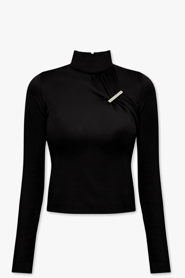 1017 ALYX 9SM Stand-collar Cotton-poplin Shirt Womens Black