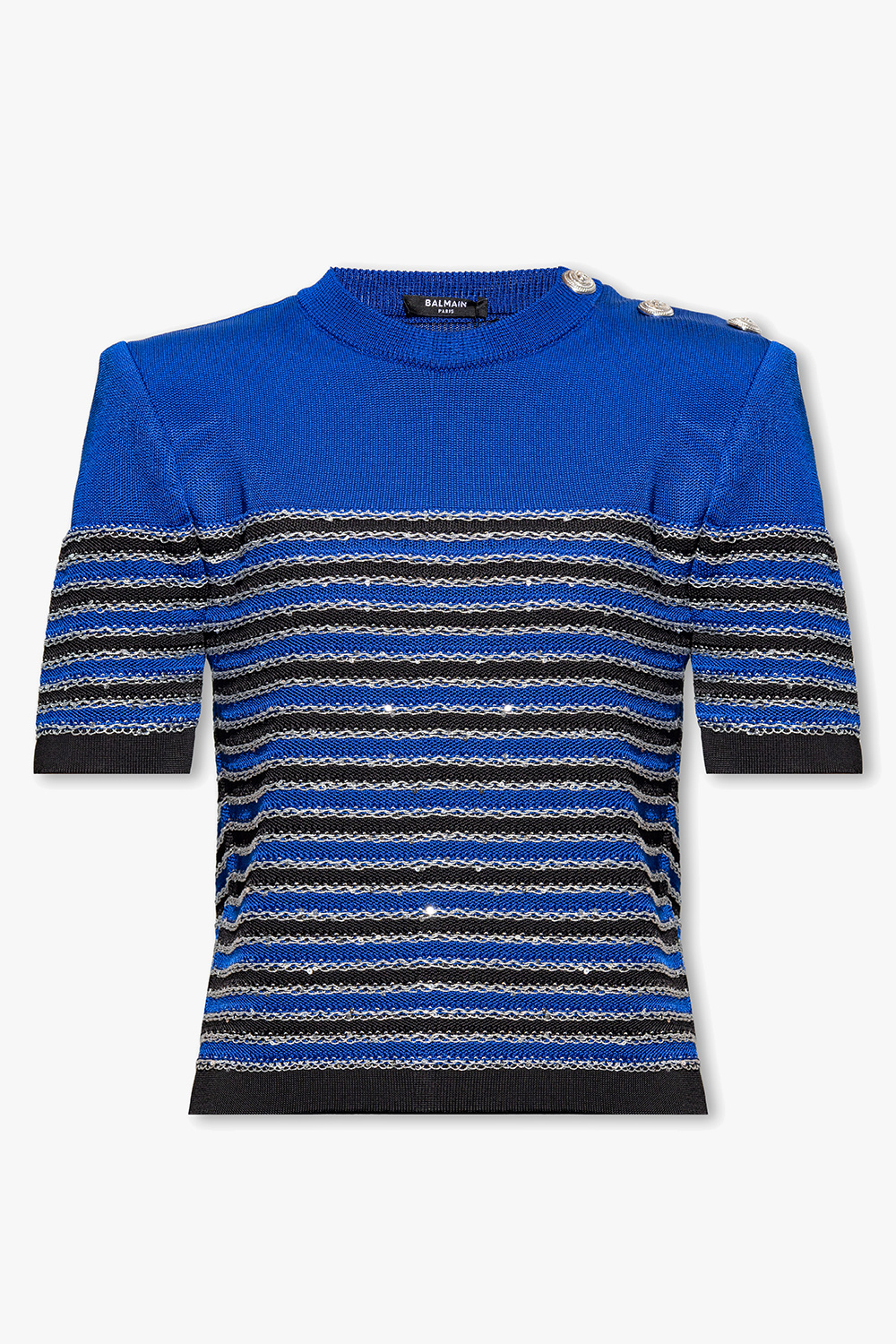 Balmain Striped jersey top