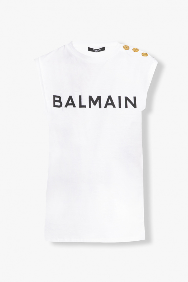 balmain Logo-Schild T-shirt with logo