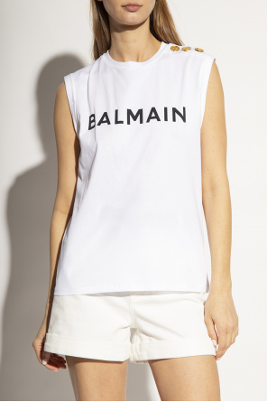 balmain Logo-Schild T-shirt with logo