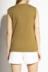 Balmain BROWN T-shirt with logo