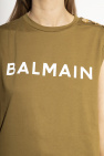 Balmain BROWN T-shirt with logo