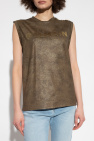 Balmain GREEN Sleeveless T-shirt
