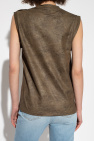 Balmain GREEN Sleeveless T-shirt