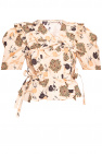 Ulla Johnson beige ‘Amata’ patterned top