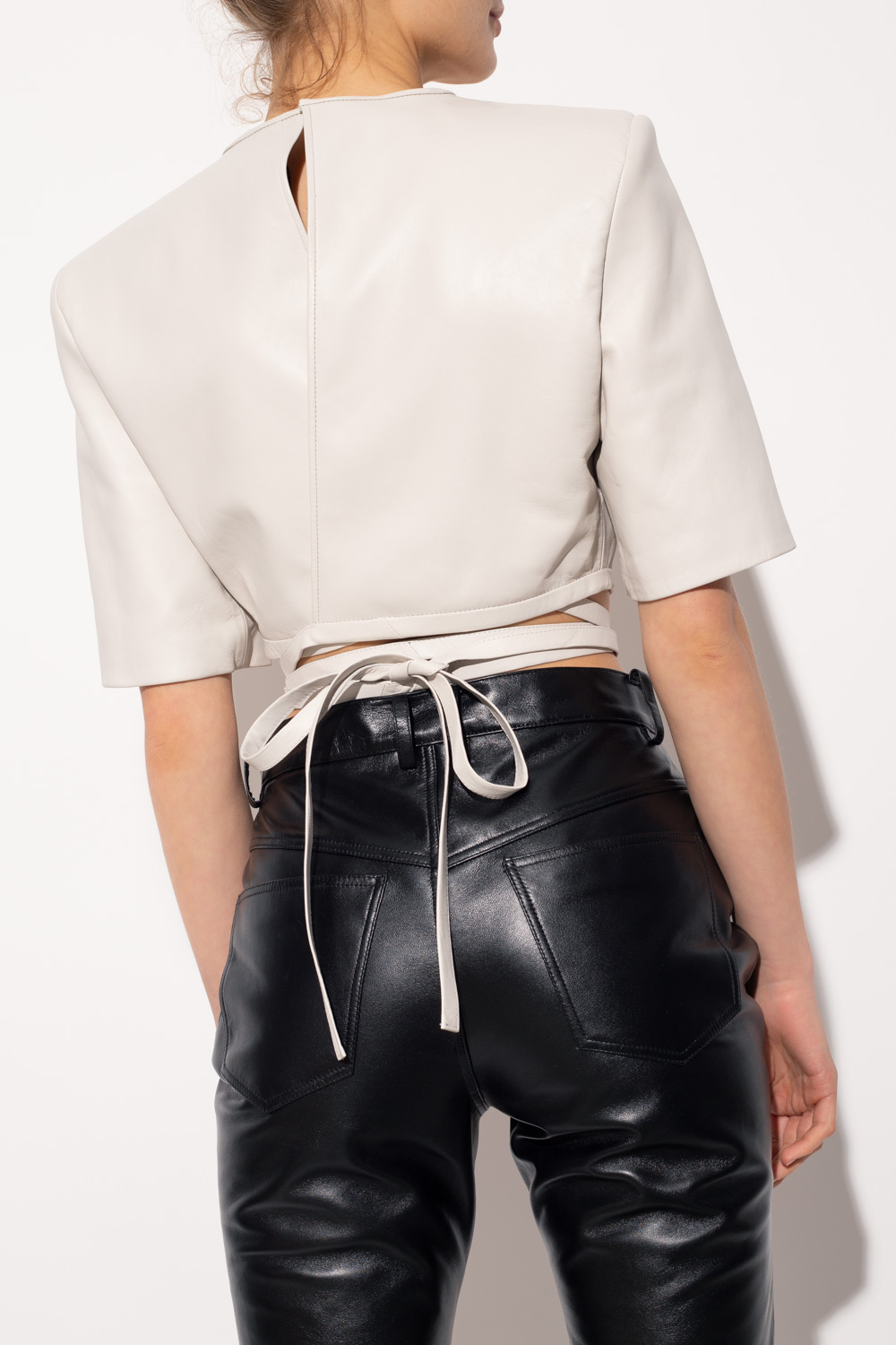 The Mannei ‘Atlass’ leather top