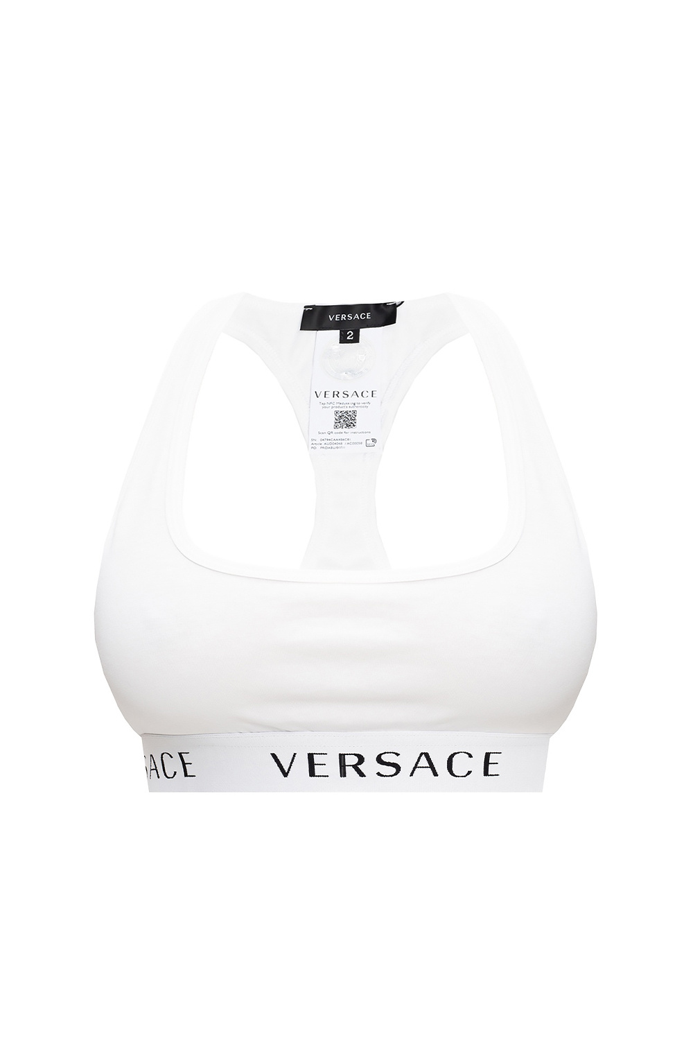 White Branded sports bra Versace - GenesinlifeShops Spain