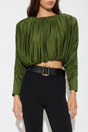 Self-Portrait Draped top with shoulder pads