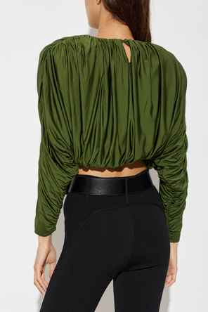 Self-Portrait Draped top with shoulder pads