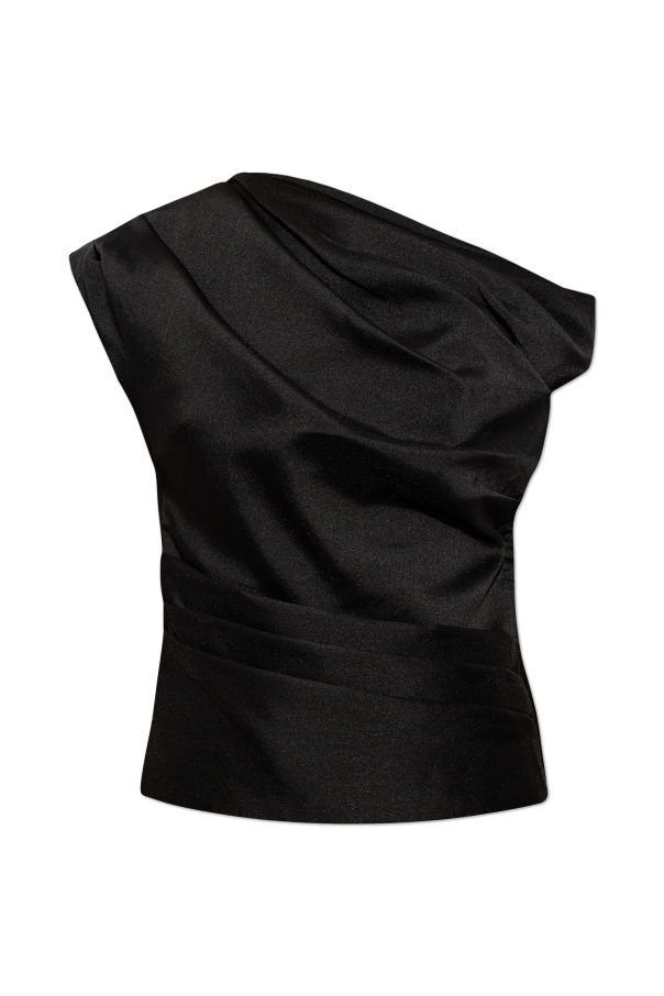 Draped taffeta top od Self-Portrait