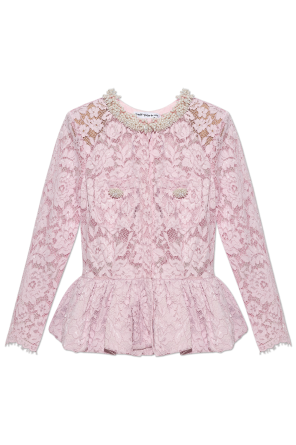 Lace peplum top