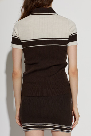 Amiri Wool polo shirt with embroidered logo