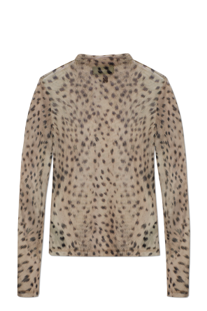 Top con motivo animal