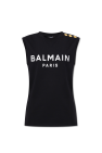 Balmain Black T-shirt With Logo For Girl
