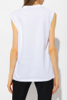 Balmain WHITE Sleeveless T-shirt with logo