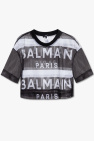 Balmain Kids metallic effect logo print sweatshirt