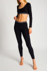 Balmain BLACK Cropped top with long sleeves