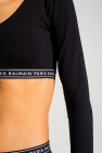 Balmain Cropped top with long sleeves